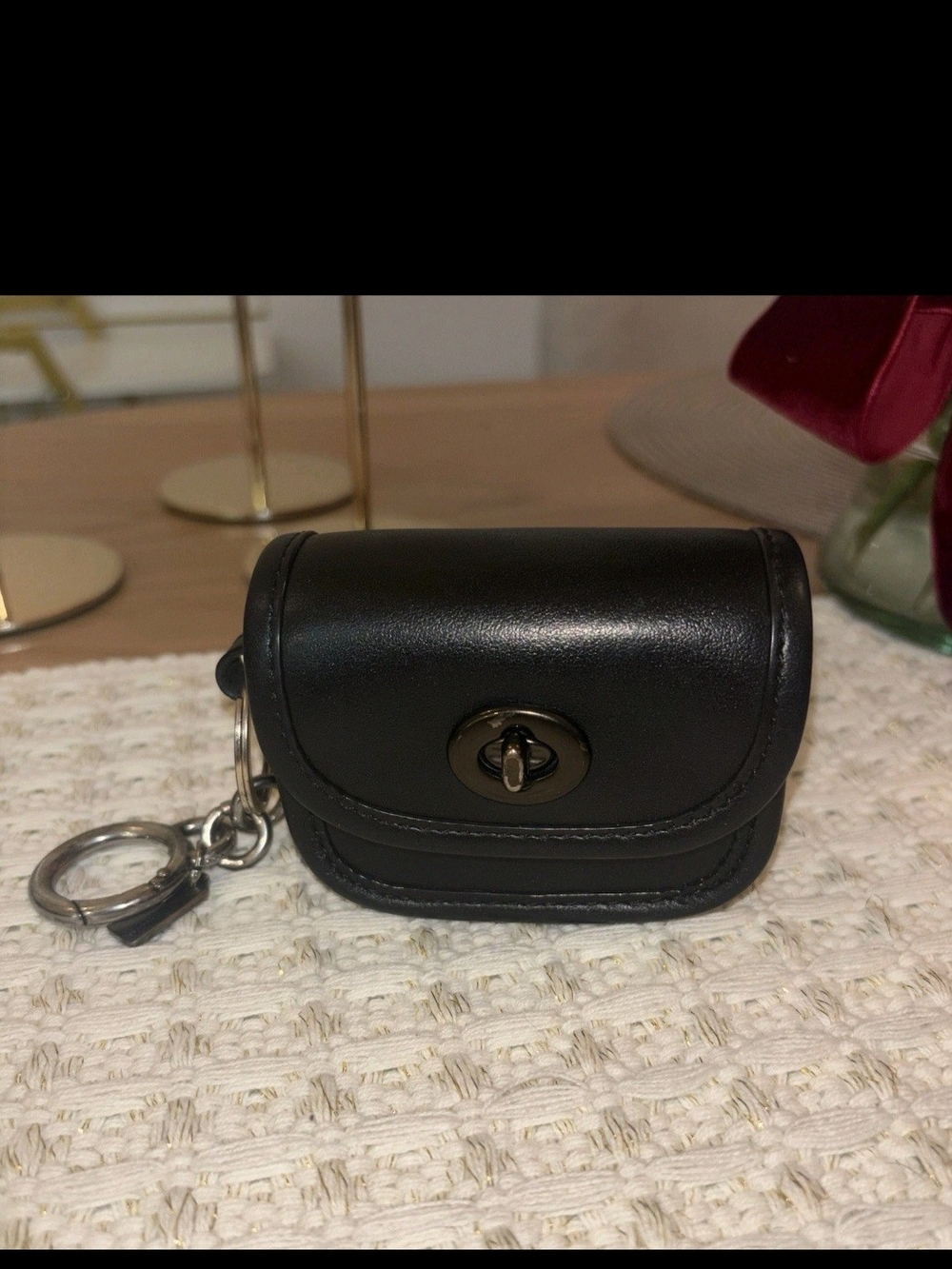 Coach Key Fob In Black